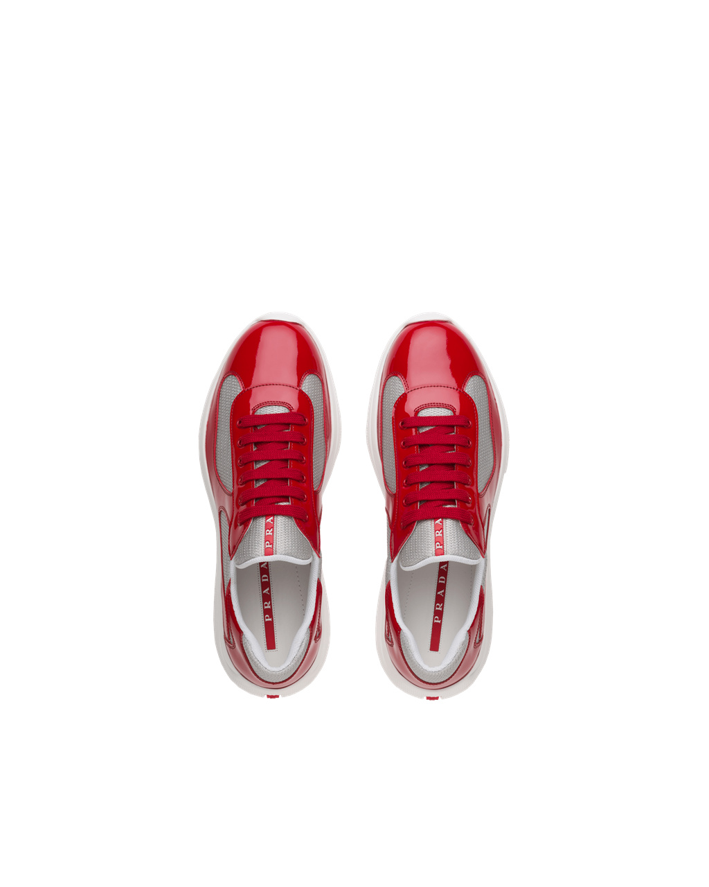 Prada Sneakers On Sales - Prada America's Cup Sneakers Mens Red / Silver