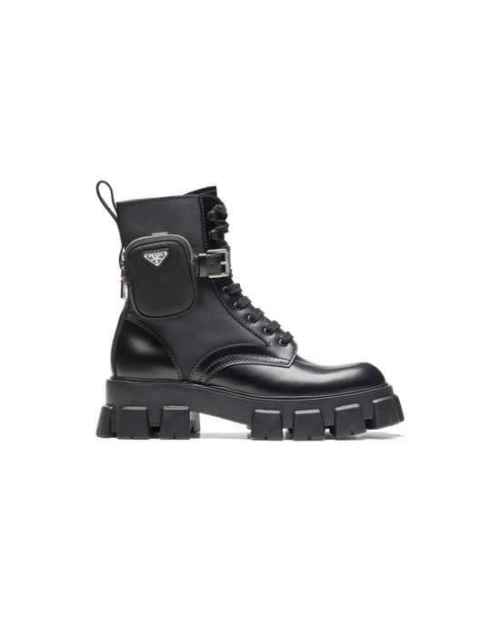 Prada Mens Boots On Sale Clearance - Saffiano Leather Chelsea Boots Black